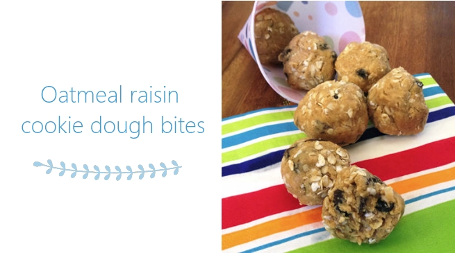 Oatmeal raisin cookie dough bites