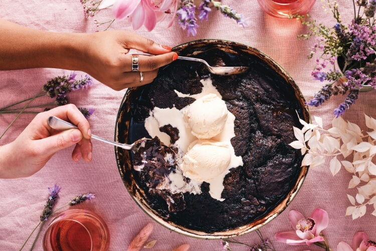 Chocolate self-saucing pudding recipe