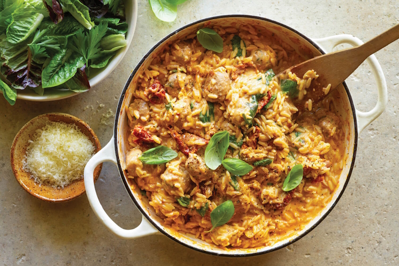 Creamy Sausage & Sundried Tomato Orzo